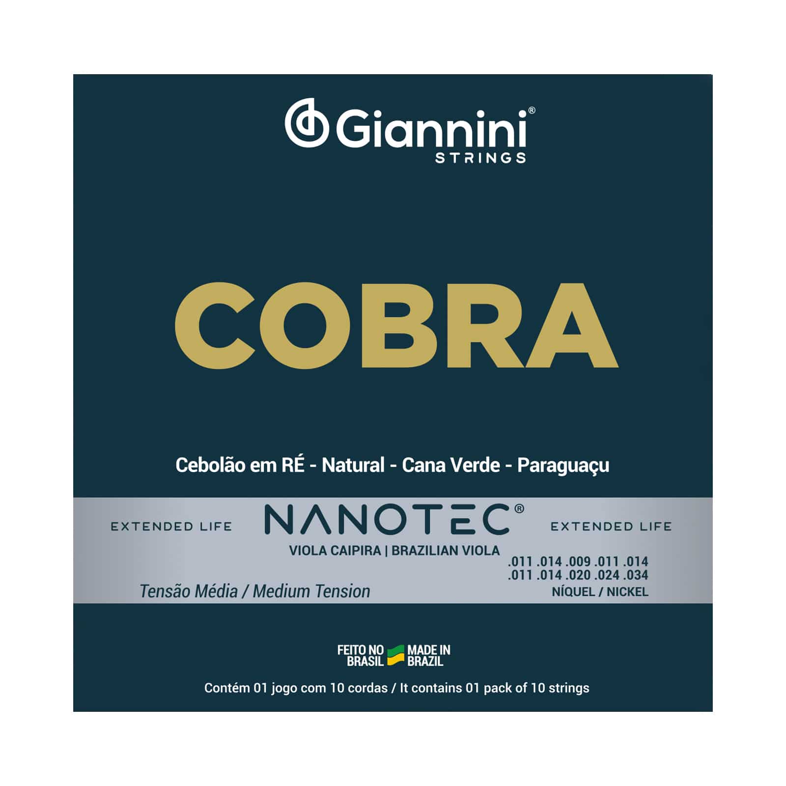 Encordoamento Giannini viola caipira tensão média