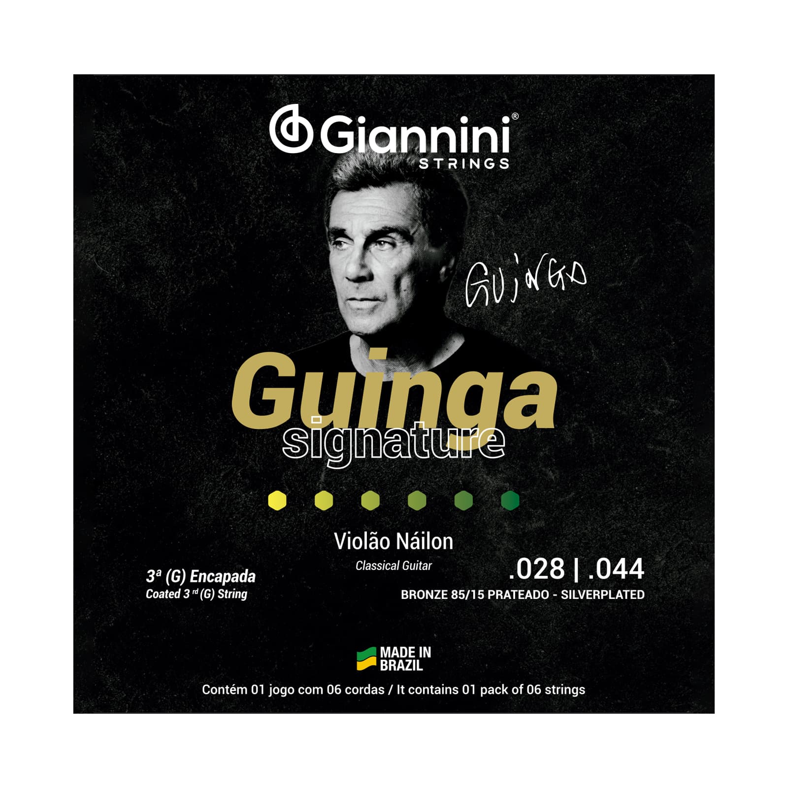 Encordoamento Giannini Guinga violão nylon tensão alta