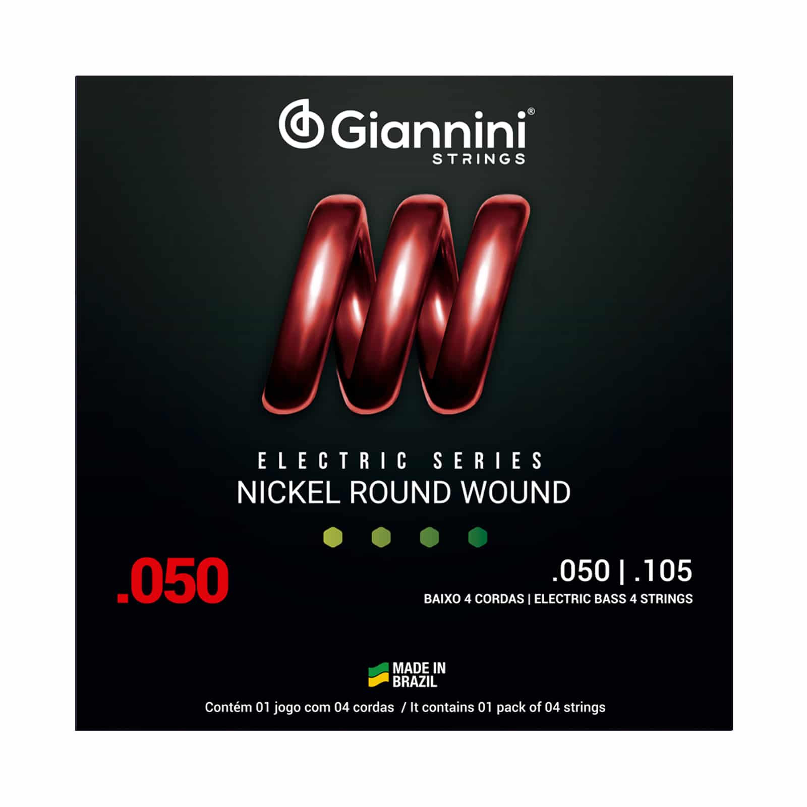 Encordoamento Giannini baixo 4 cordas 050