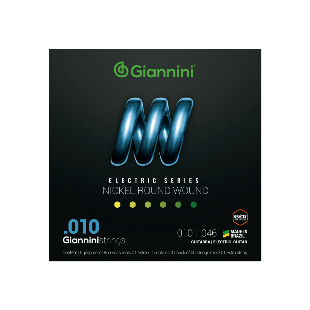 GEEGST.10 - ENCORD. P/GUITARRA NIQUEL 0.010" Giannini
